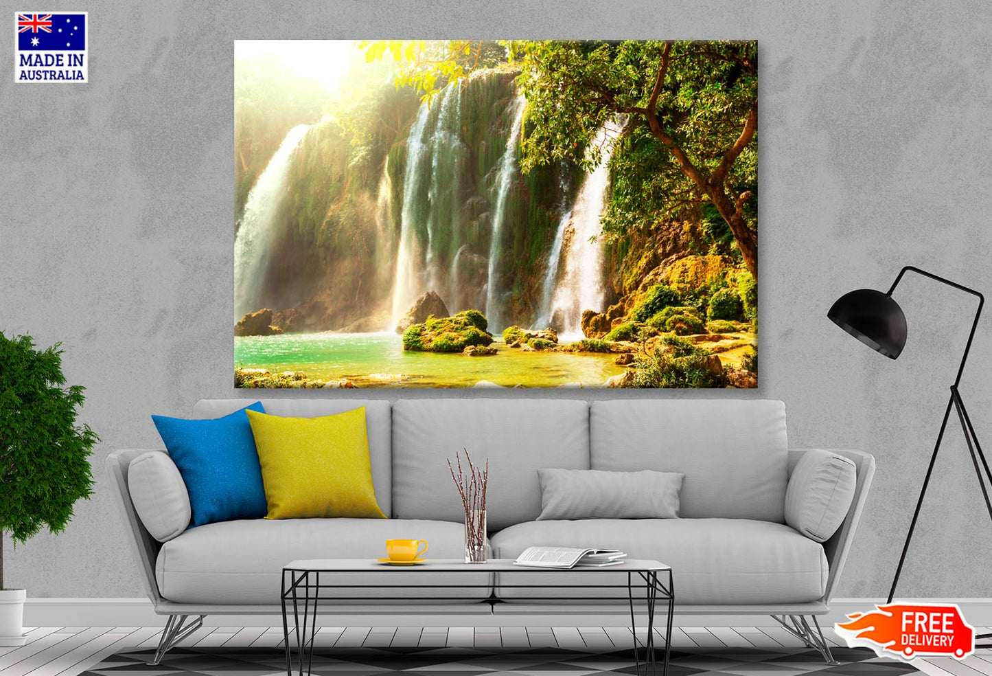 Ban Gioc - Detian Waterfall in Vietnam Wall Art Decor 100% Australian Made