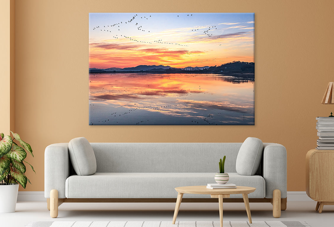 Winter Morning at Junam Reservoir  Wall Art Decor 100% Australian Made