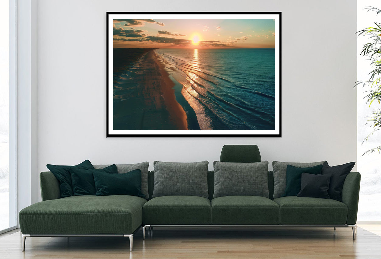 Beach at Sunset, Sky Home Decor Premium Quality Poster Print Choose Your Sizes