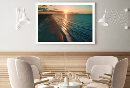 Beach at Sunset, Sky Home Decor Premium Quality Poster Print Choose Your Sizes