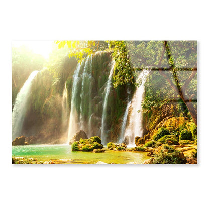 Ban Gioc - Detian Waterfall in Vietnam Acrylic Glass Print Tempered Glass Wall Art 100% Made in Australia Ready to Hang