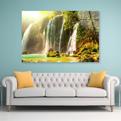 Ban Gioc - Detian Waterfall in Vietnam Acrylic Glass Print Tempered Glass Wall Art 100% Made in Australia Ready to Hang