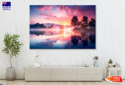 Forest Outdoor Scenery Sunrise Landscape  Wall Art Decor 100% Australian Made