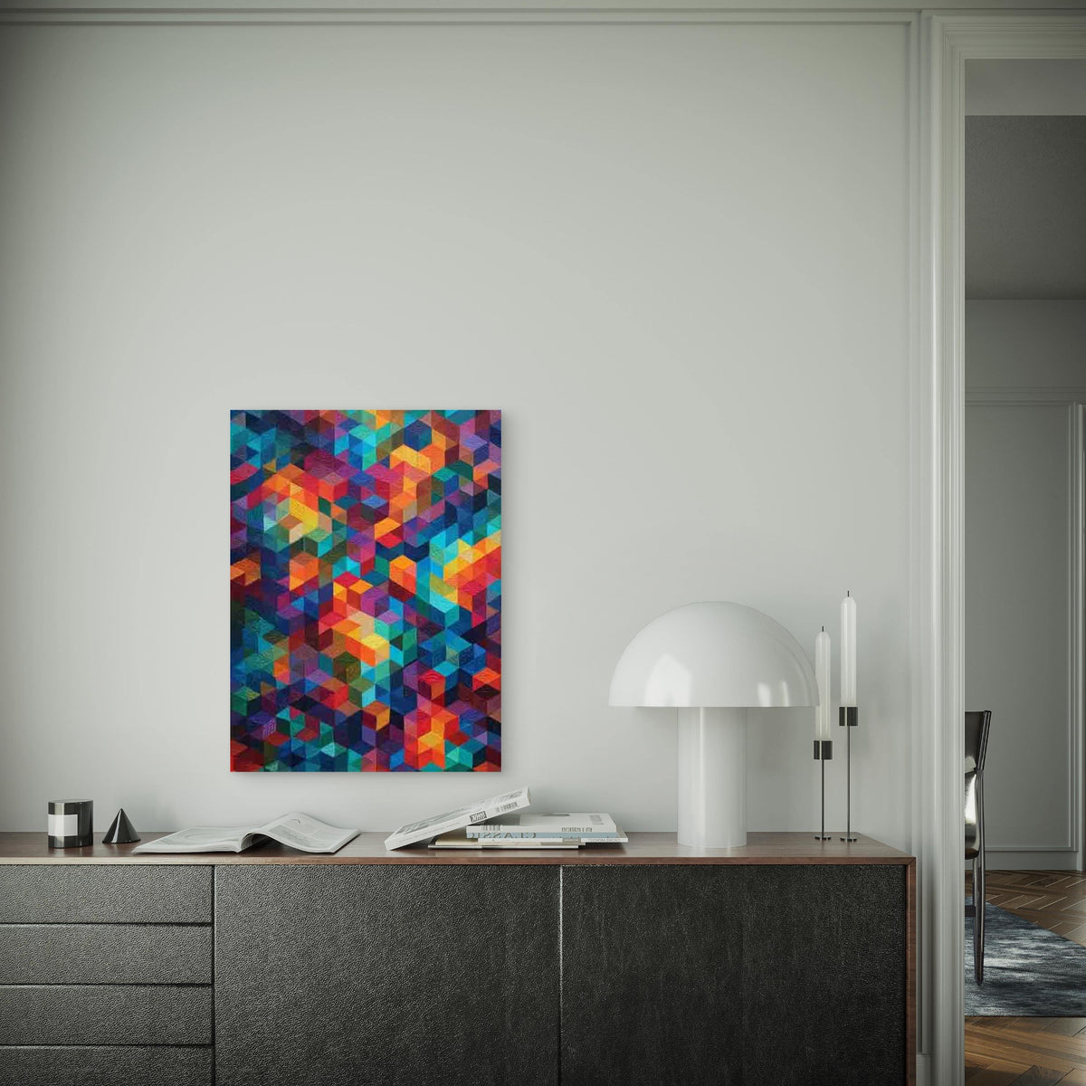 Abstract Geometric Tessellation Pattern 60x90cm Metal Print Ready to Hang