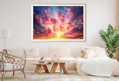 Beautiful Sunset over the Ocean Home Decor Premium Quality Poster Print Choose Your Sizes