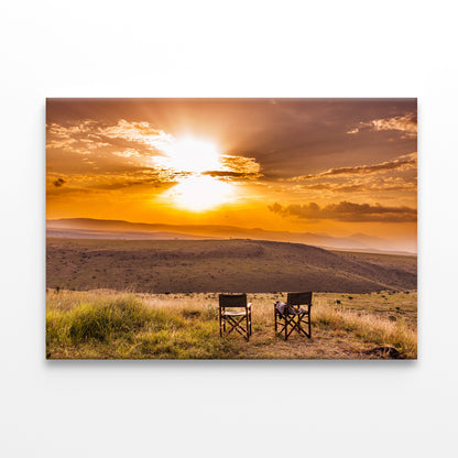 Kenya Landscape and Wildlife View Wall Art Decor 100% Australian Made