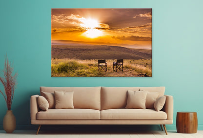 Kenya Landscape and Wildlife View Wall Art Decor 100% Australian Made