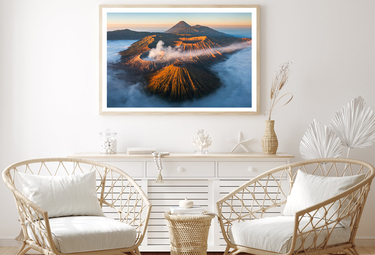 Sunrise in the Bromo Mountain in Indonesia Home Decor Premium Quality Poster Print Choose Your Sizes