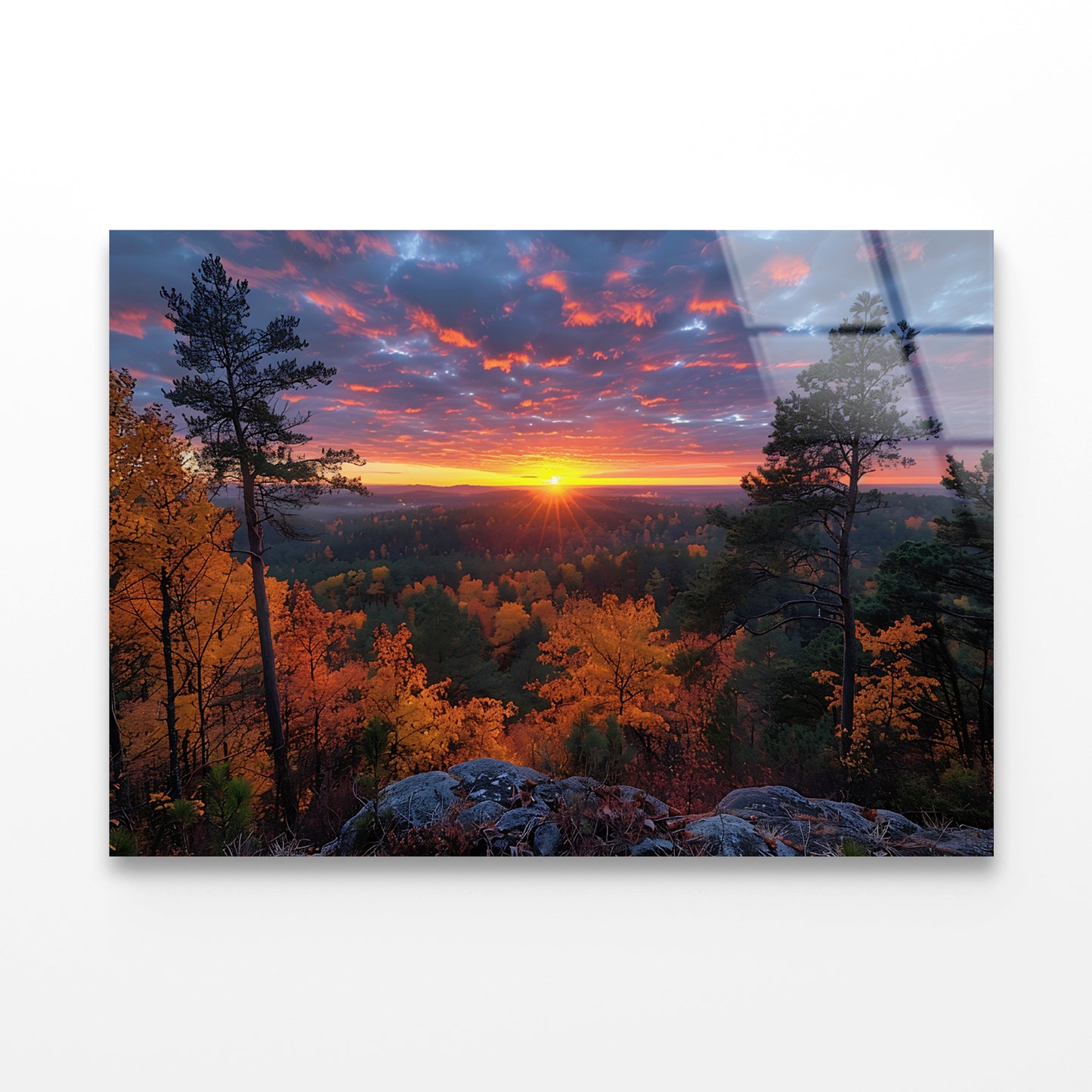 Sunset in the Mountains Acrylic Glass Print Tempered Glass Wall Art 100% Made in Australia Ready to Hang