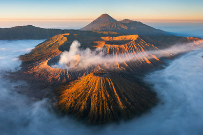 Sunrise in the Bromo Mountain in Indonesia Home Decor Premium Quality Poster Print Choose Your Sizes