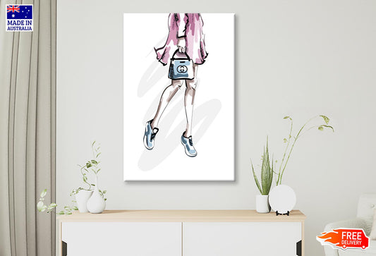 Fancy Sneakers with Blue Bag Wall Art Limited Edition High Quality Print
