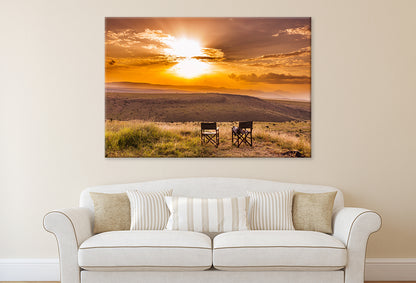 Kenya Landscape and Wildlife View Wall Art Decor 100% Australian Made