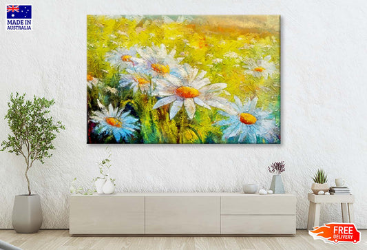 Painting Of Flowers, Beautiful Field Flowers Wall Art Limited Edition High Quality Print