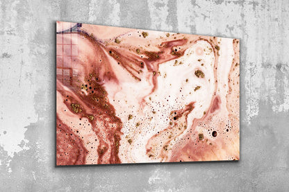 Pink Beige Abstract UV Direct Aluminum Print Australian Made Quality