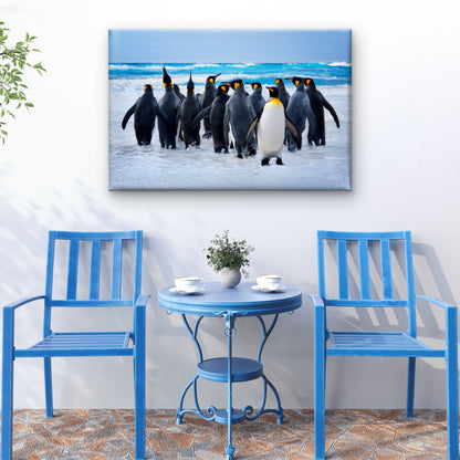 King Penguins South Georgia Coast Wall Art Decor 100% Australian Made