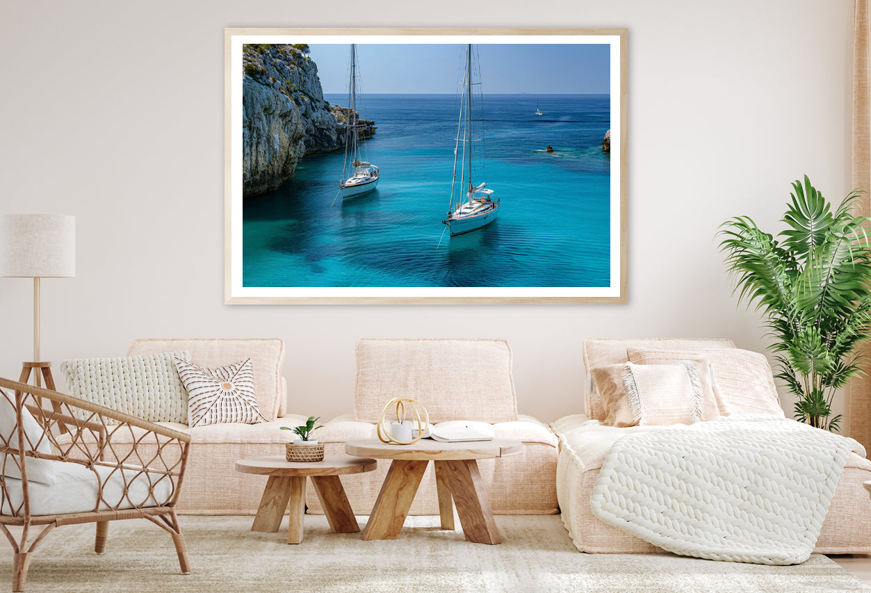 Couple of Boats, Sky Home Decor Premium Quality Poster Print Choose Your Sizes