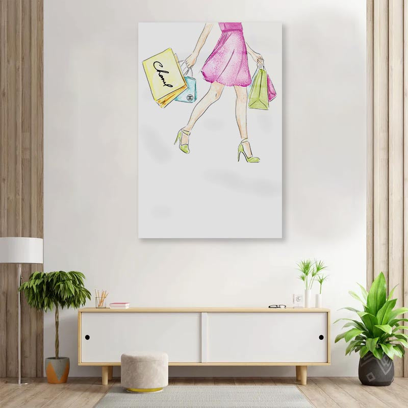 Luxury Green Heels 3D Design Acrylic Glass Print Tempered Glass Wall Art 100% Made in Australia Ready to Hang