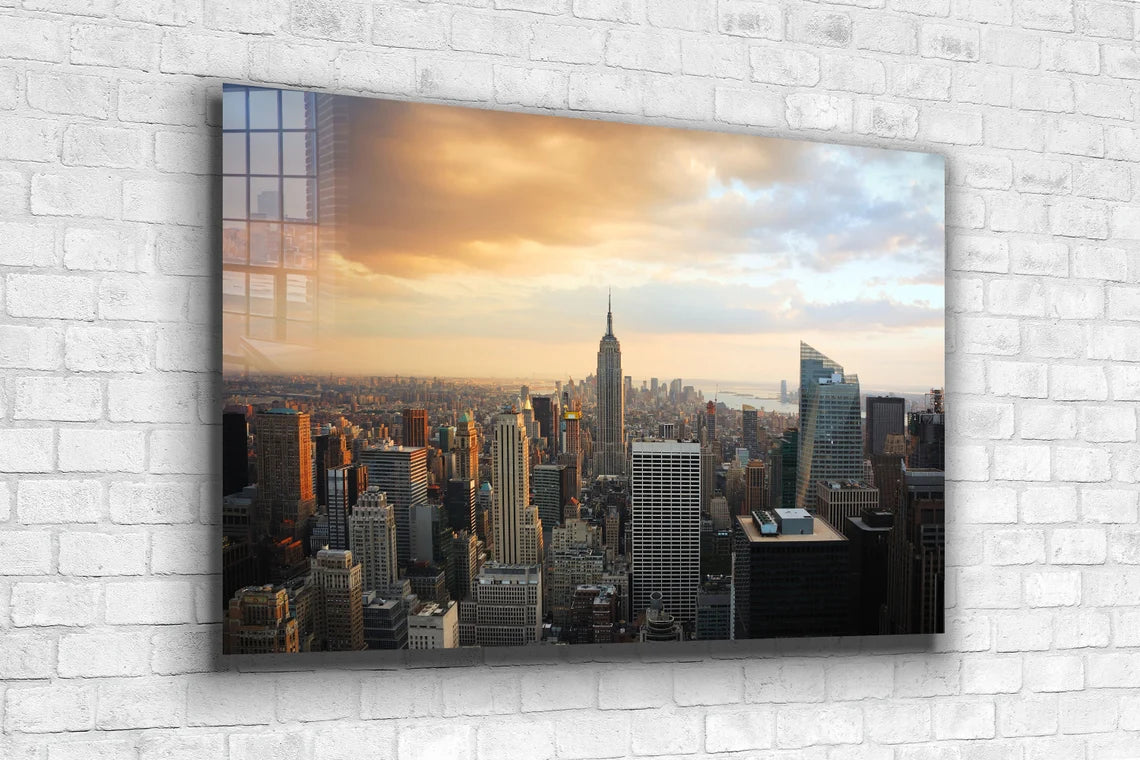 New York City Sunset UV Direct Aluminum Print Australian Made Quality