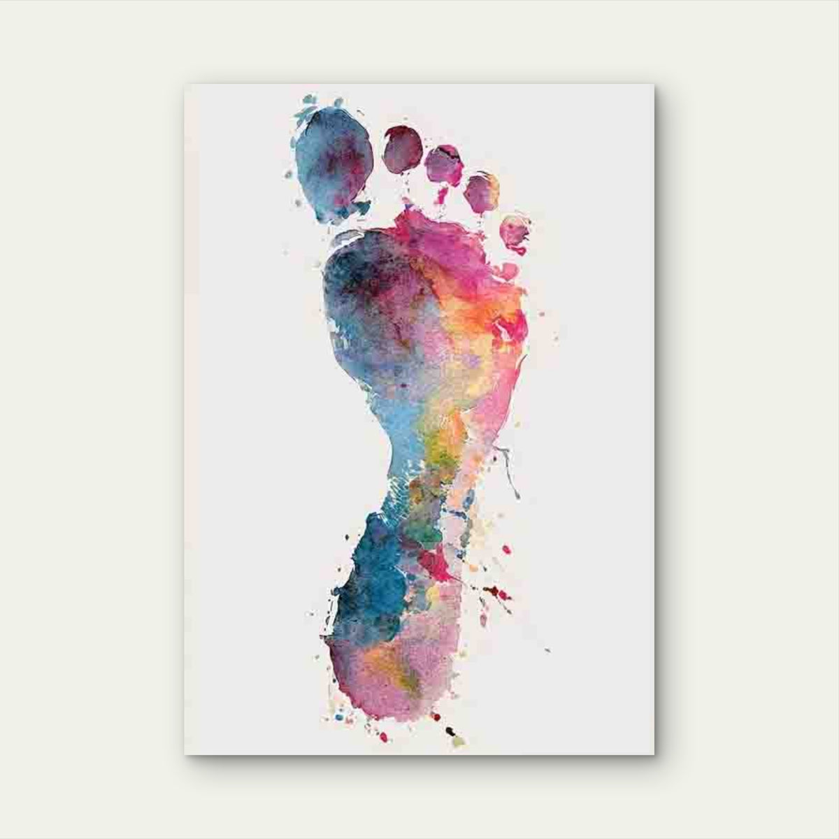 Anatomical Foot Chart Metal Print Ready to Hang