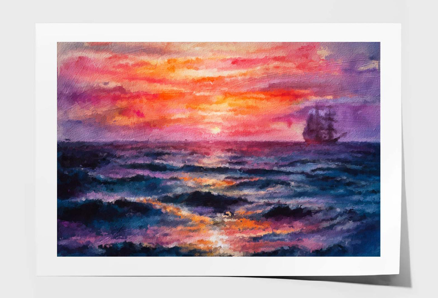 The Multicolored Sea, Sunset on the Horizon Wall Art Limited Edition High Quality Print