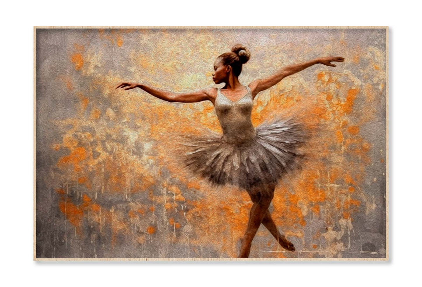 Ballerina Girl Oil Painting Wall Art Limited Edition High Quality Print