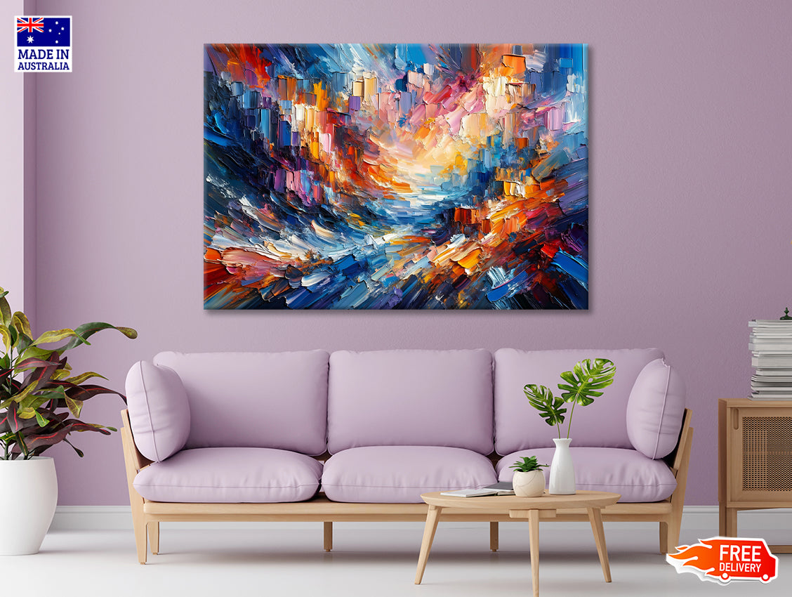 Colorful Textured Oil Paint Art Print 100% Australian Made