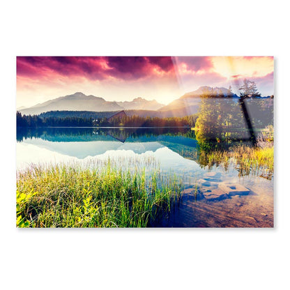 Mountain Lake In National Park High Tatra Acrylic Glass Print Tempered Glass Wall Art 100% Made in Australia Ready to Hang