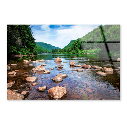 View Of Jacques Cartier River in Jacques Cartier National Park in Quebec Acrylic Glass Print Tempered Glass Wall Art 100% Made in Australia Ready to Hang