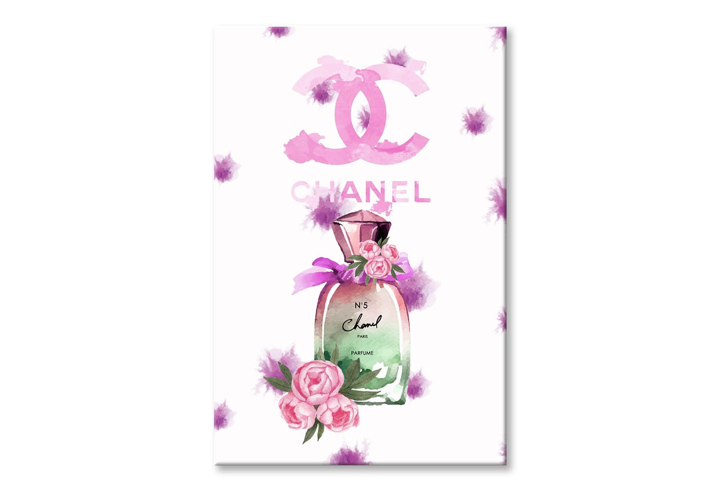 Purple Perfume Wall Art Limited Edition High Quality Print Stretched Canvas None