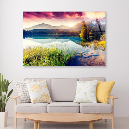 Mountain Lake In National Park High Tatra Acrylic Glass Print Tempered Glass Wall Art 100% Made in Australia Ready to Hang