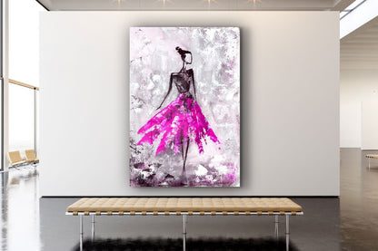 Pink Abstract Woman UV Direct Aluminum Print Australian Made Quality