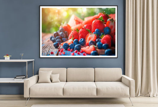 Strawberries, Blueberries, Raspberries, And Blackberries Home Decor Premium Quality Poster Print Choose Your Sizes