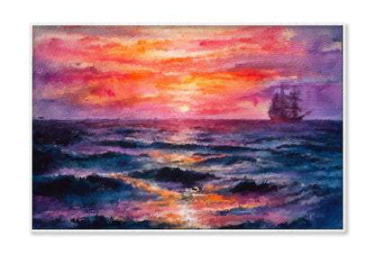 The Multicolored Sea, Sunset on the Horizon Wall Art Limited Edition High Quality Print