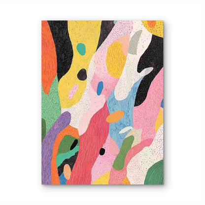 Colorful Geometric Design with Vegetables 40x60cm Metal Print Ready to Hang