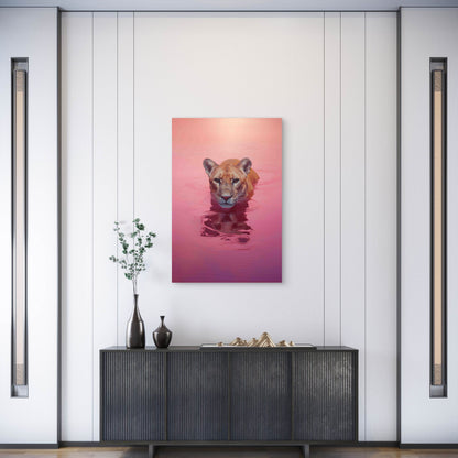 Lioness Head Background 60x90cm Metal Print Ready to Hang