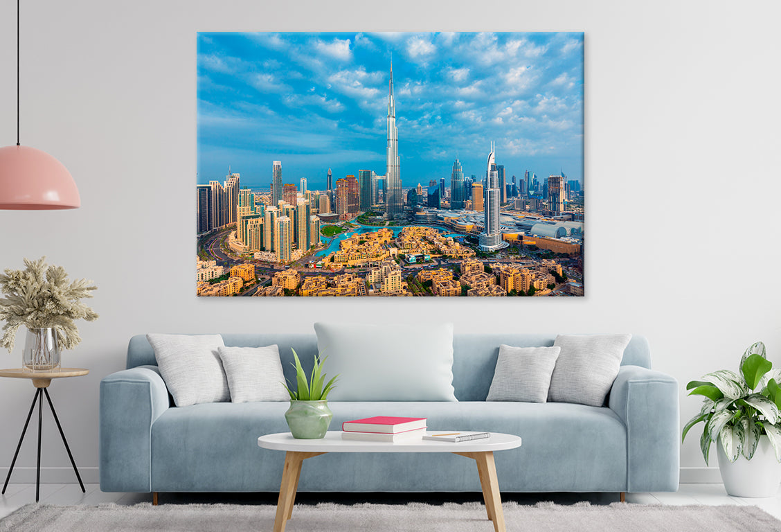 Sunrise View Dubai City Skyline Wall Art Decor 100% Australian Made
