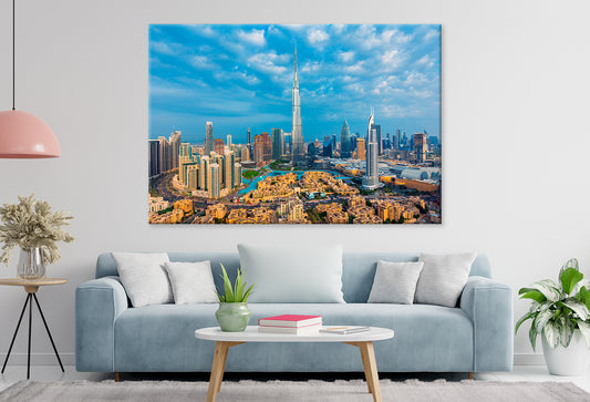 Sunrise View Dubai City Skyline Wall Art Decor 100% Australian Made