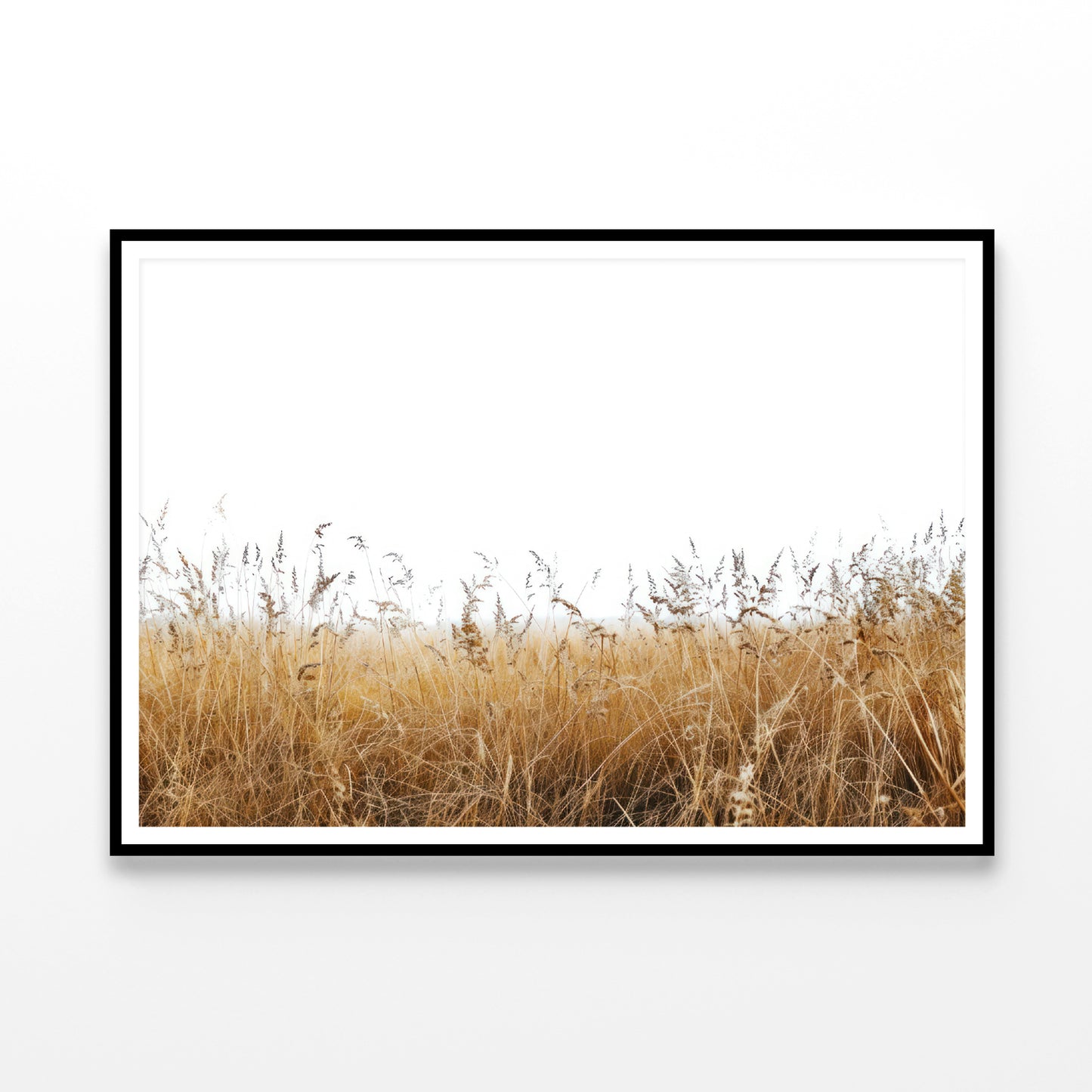 A Field Of Tall Grass under a Sky in winter Home Decor Premium Quality Poster Print Choose Your Sizes