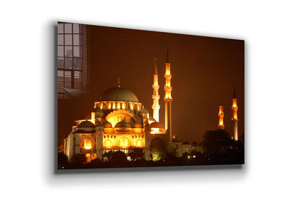 Night View of Mosque UV Direct Aluminum Print Australian Made Quality