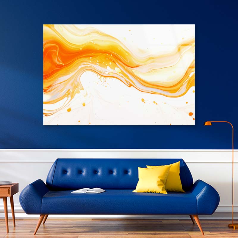 Colorful Gold & Grunge Acrylic Glass Print Tempered Glass Wall Art 100% Made in Australia Ready to Hang