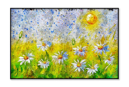 Beautiful Floral Background With Chamomile Flowers Wall Art Limited Edition High Quality Print