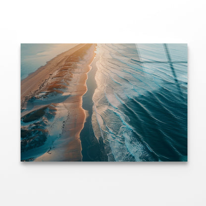 Beach at Sunset View Acrylic Glass Print Tempered Glass Wall Art 100% Made in Australia Ready to Hang