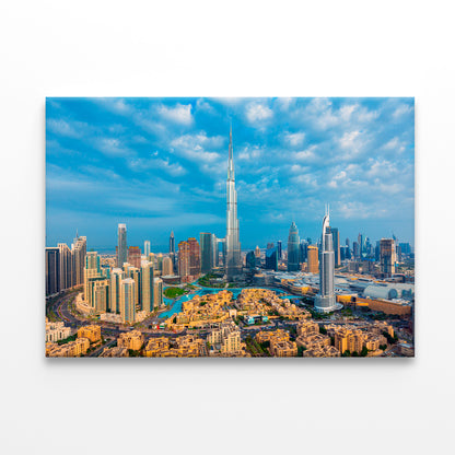 Sunrise View Dubai City Skyline Wall Art Decor 100% Australian Made