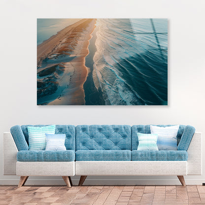 Beach at Sunset View Acrylic Glass Print Tempered Glass Wall Art 100% Made in Australia Ready to Hang