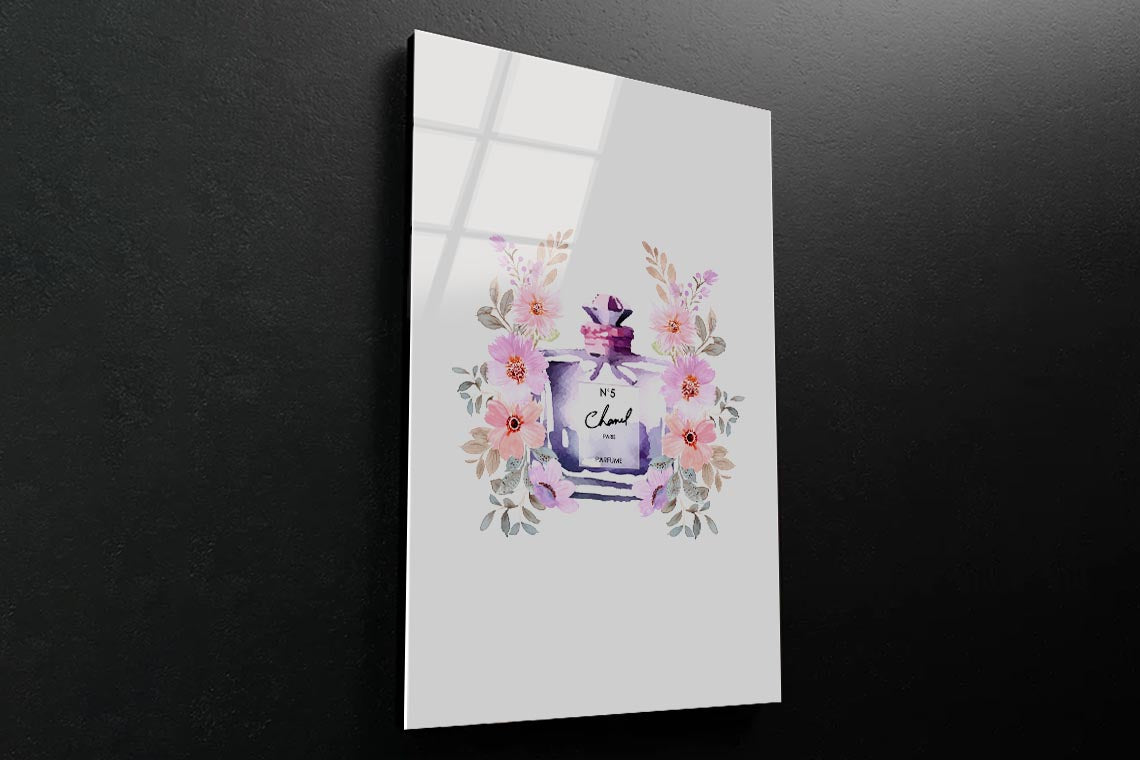 Purple Pink Perfume 3D Design Acrylic Glass Print Tempered Glass Wall Art 100% Made in Australia Ready to Hang