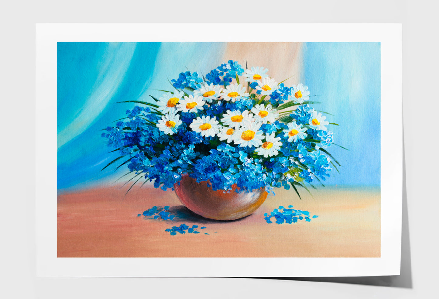 Still Life, A Bouquet Of Flowers Art Work Oil Painting Limited Edition High Quality Print Unframed Roll Canvas None