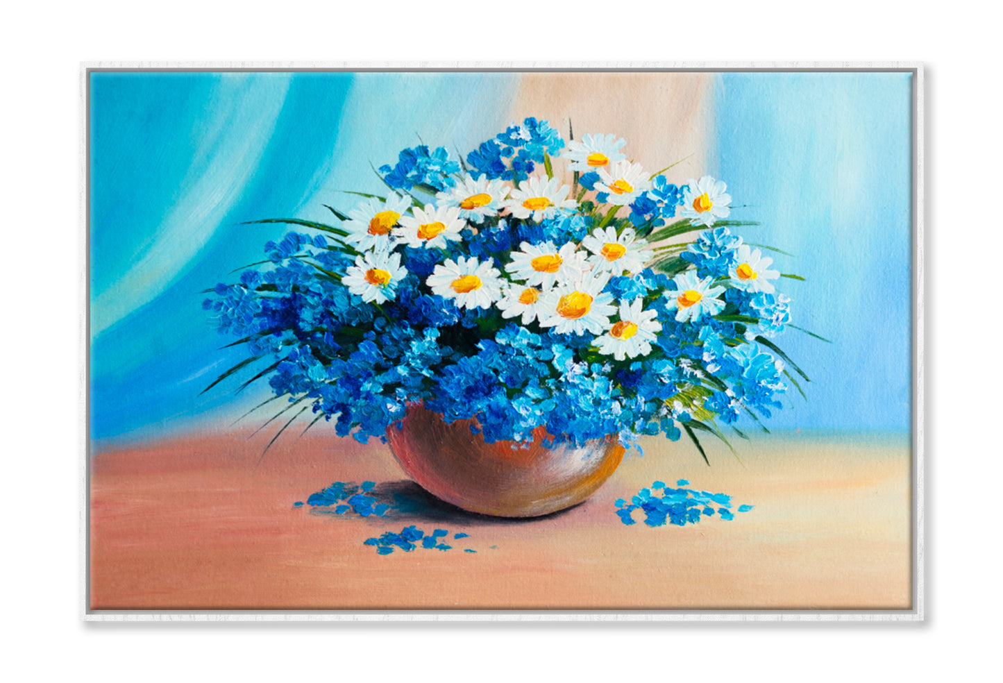 Still Life, A Bouquet Of Flowers Art Work Oil Painting Limited Edition High Quality Print Canvas Box Framed