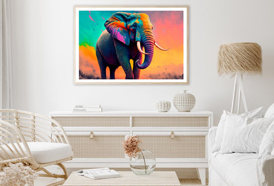 Elephant With Colorful Paint Home Decor Premium Quality Poster Print Choose Your Sizes