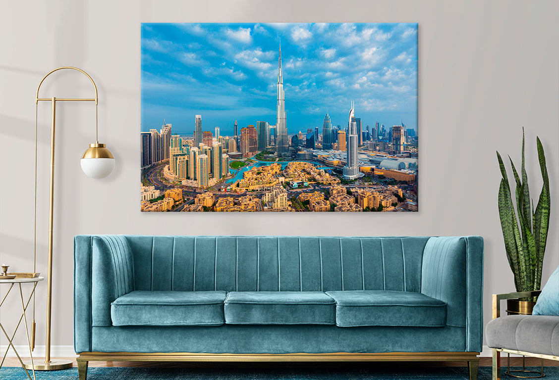 Sunrise View Dubai City Skyline Wall Art Decor 100% Australian Made