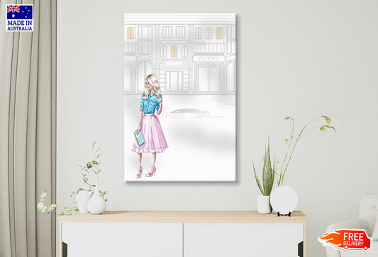 Stylish Woman with Fashion Store Wall Art Limited Edition High Quality Print